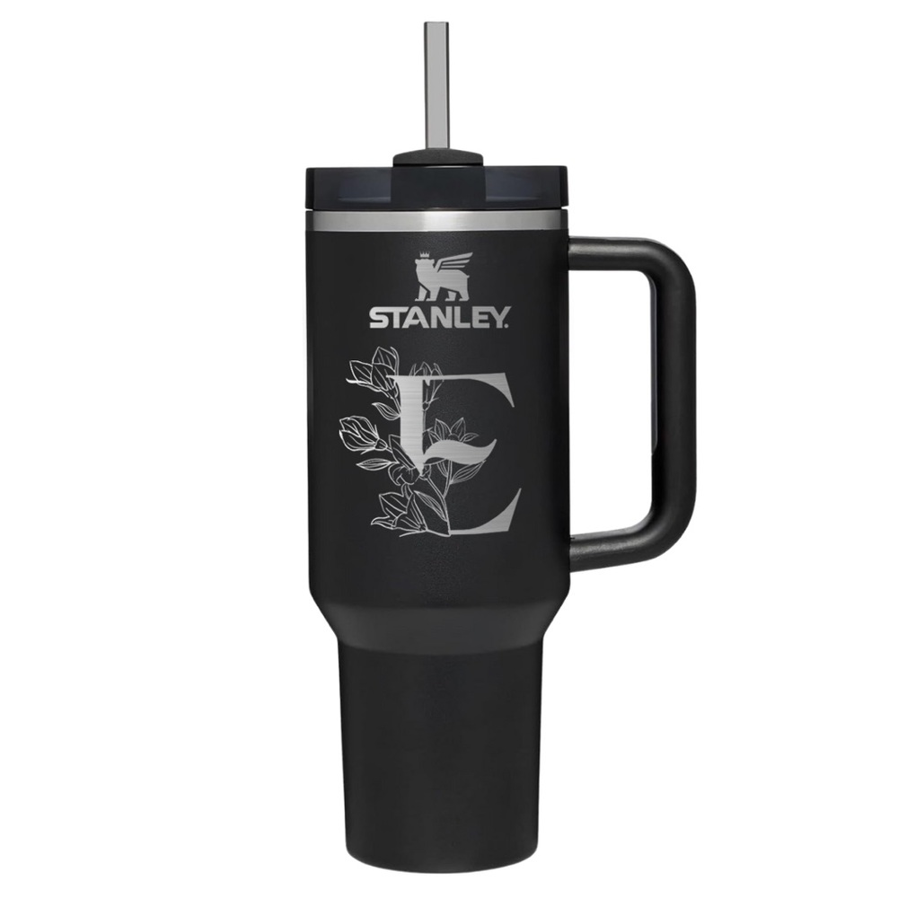 Personalized Engraved Initial 40oz Stanley Tumbler